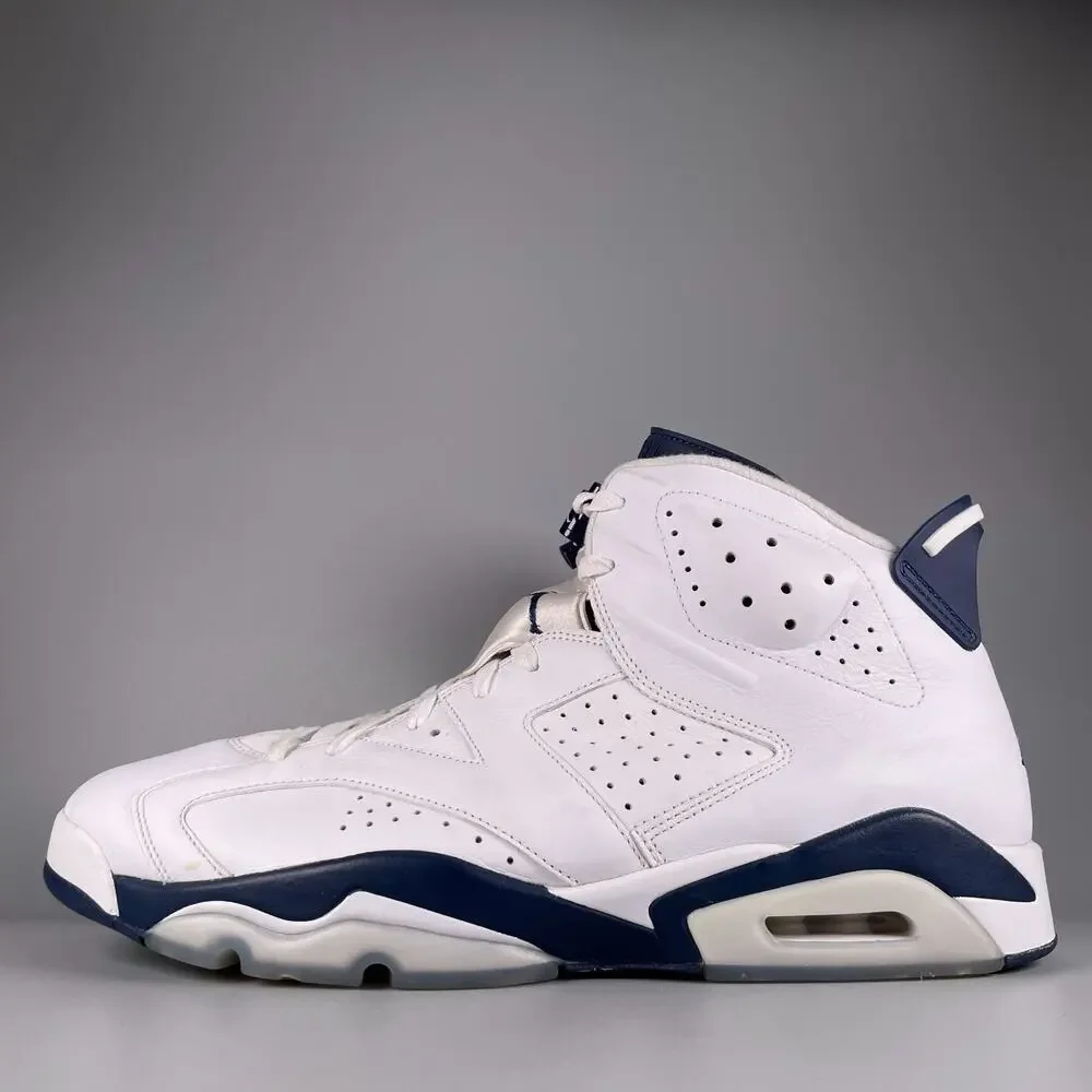 Jordan White and Navy High-Top Sneakers